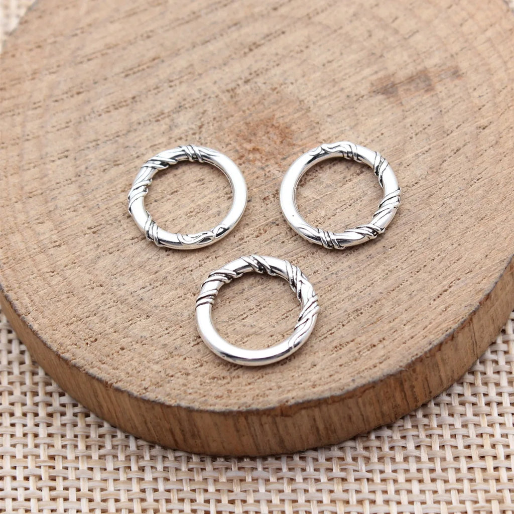 13x13mm 0.5g Multicolor Zinc Alloy Round Ring Charm Pendant for Bracelet Necklace DIY Jewelry Making