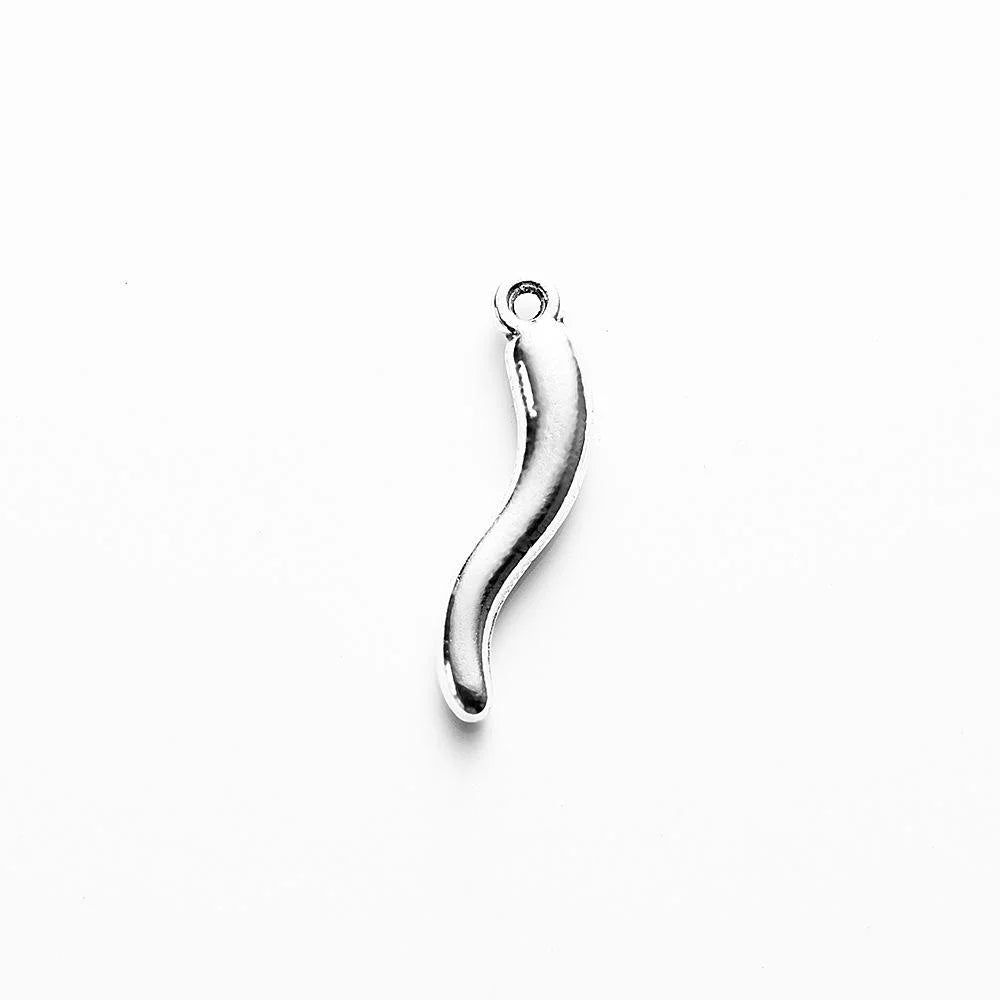 21x6MM Antique Silver Zinc Alloy Chili Pepper Double Sided Charm Pendant for DIY Necklace Bracelet Jewelry Making