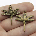 31x28mm 2.7g Multicolor Zinc Alloy Dragonfly Charm Pendant for DIY Flying Animal Jewelry Making
