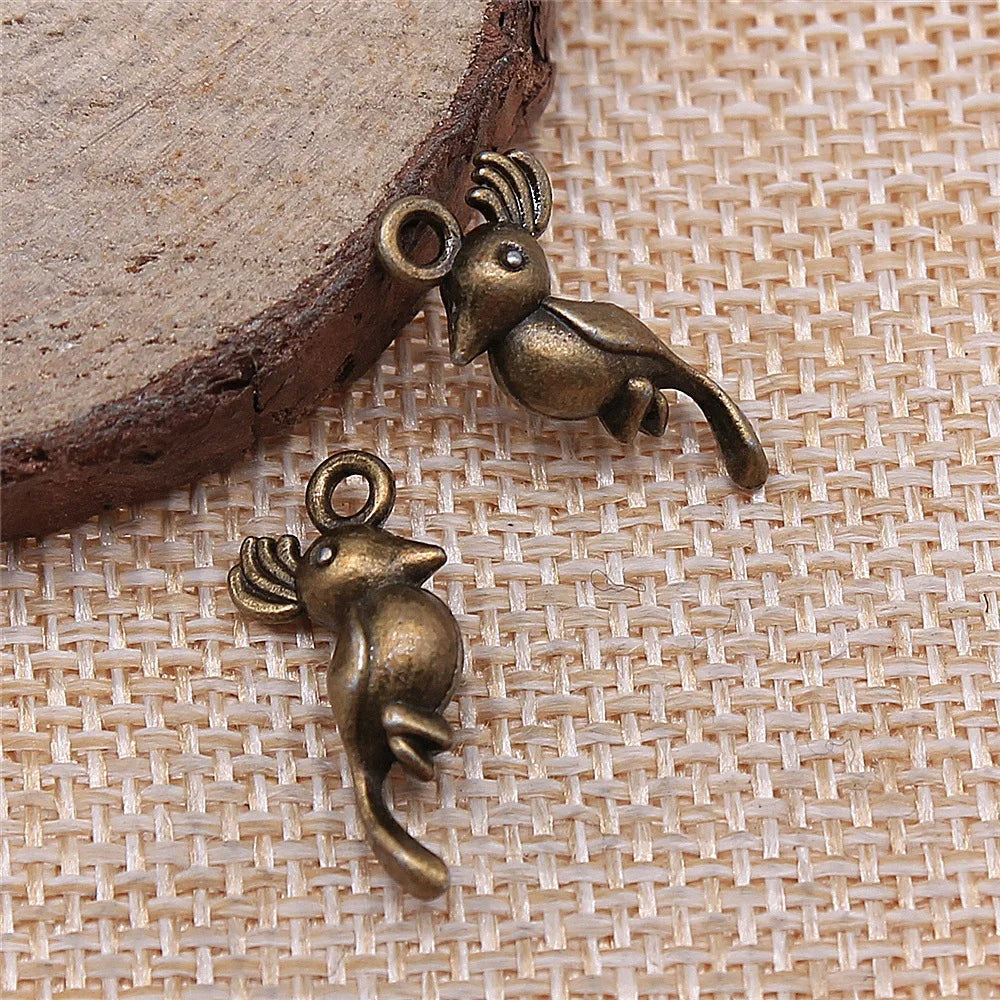 20x9mm 1.7g Multicolor Zinc Alloy Bird Charm Pendant for DIY Necklace Bracelet Jewelry Making