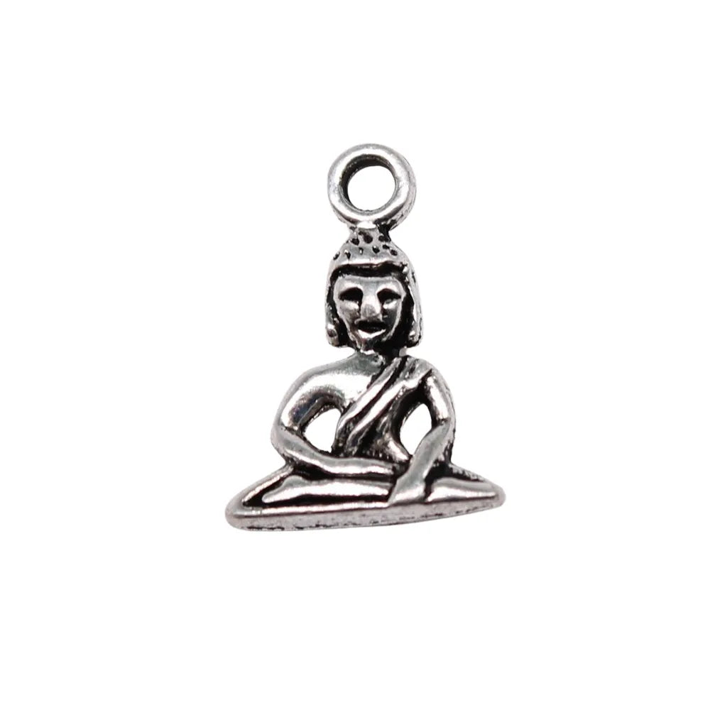 10x14mm 0.7g Antique Silver Tone Zinc Alloy Indian Deity Charm Pendant for DIY Handmade Jewelry