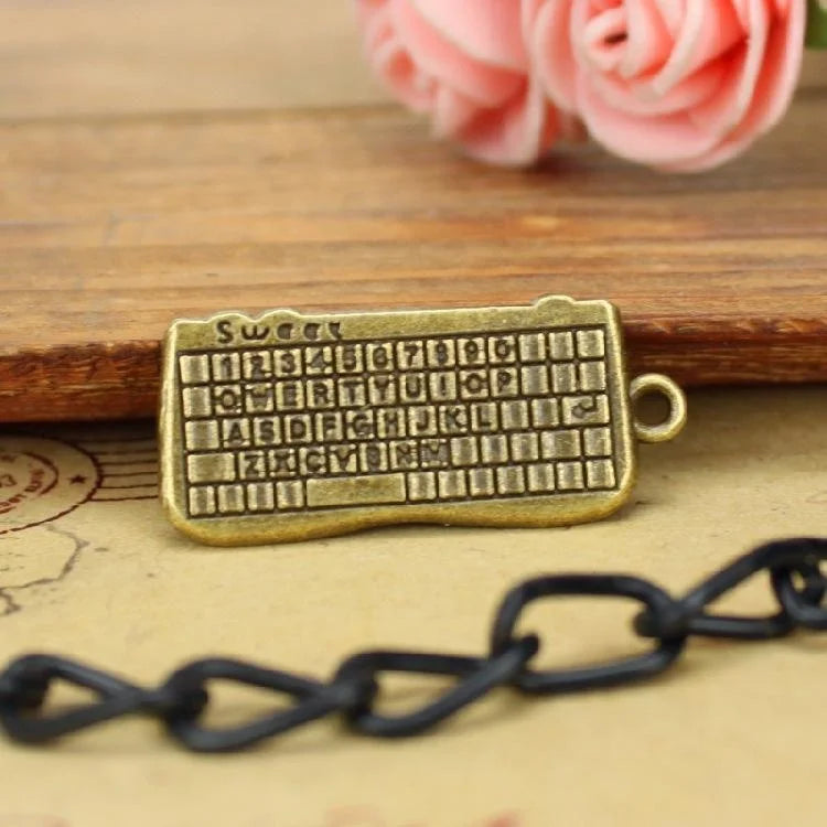 32x14MM Antique Silver Zinc Alloy Charm Pendant for DIY Necklace Bracelet Jewelry Making