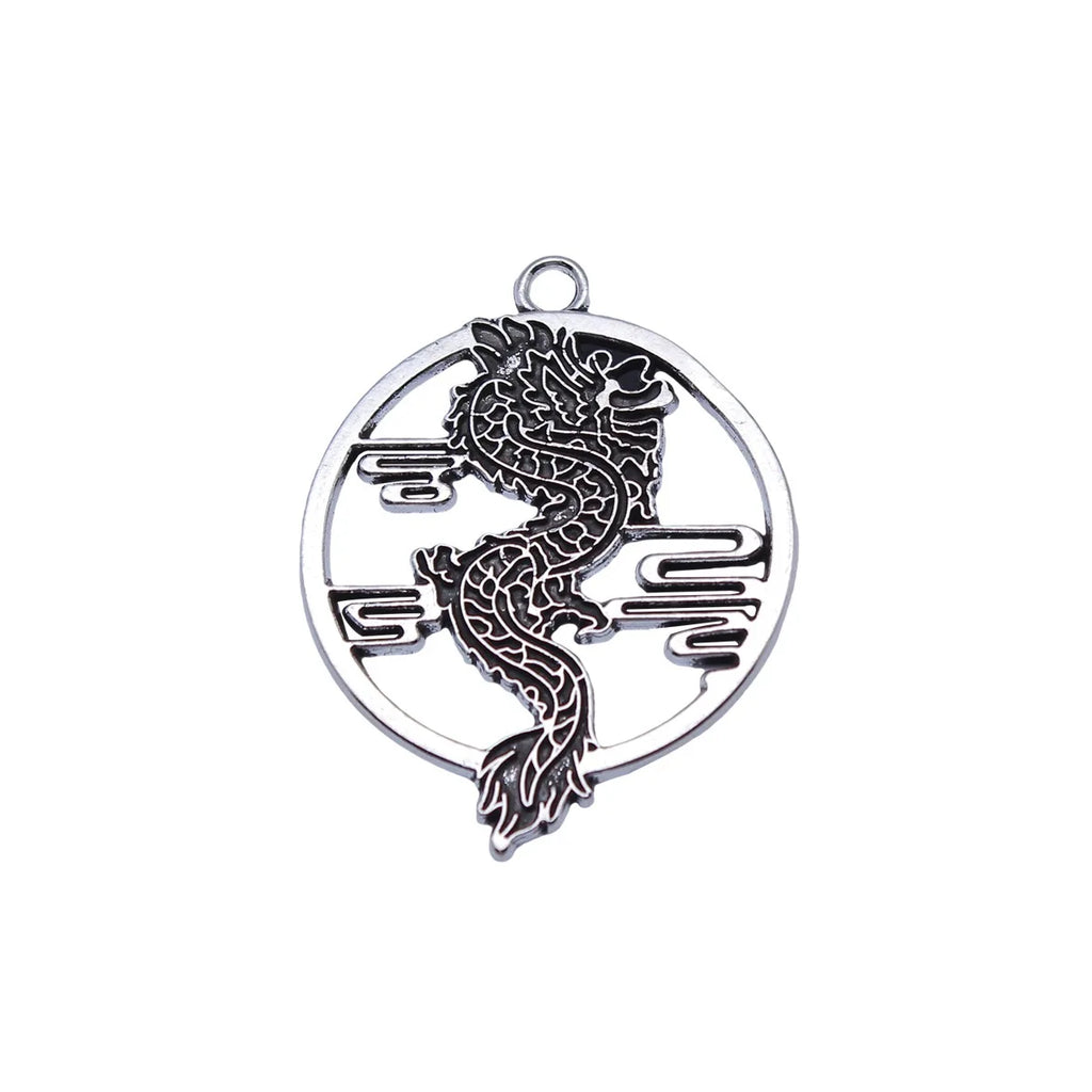34x27mm 2.9g Antique Silver Zinc Alloy Dragon Cloud Charm Pendant for DIY Necklace Bracelet Jewelry Making