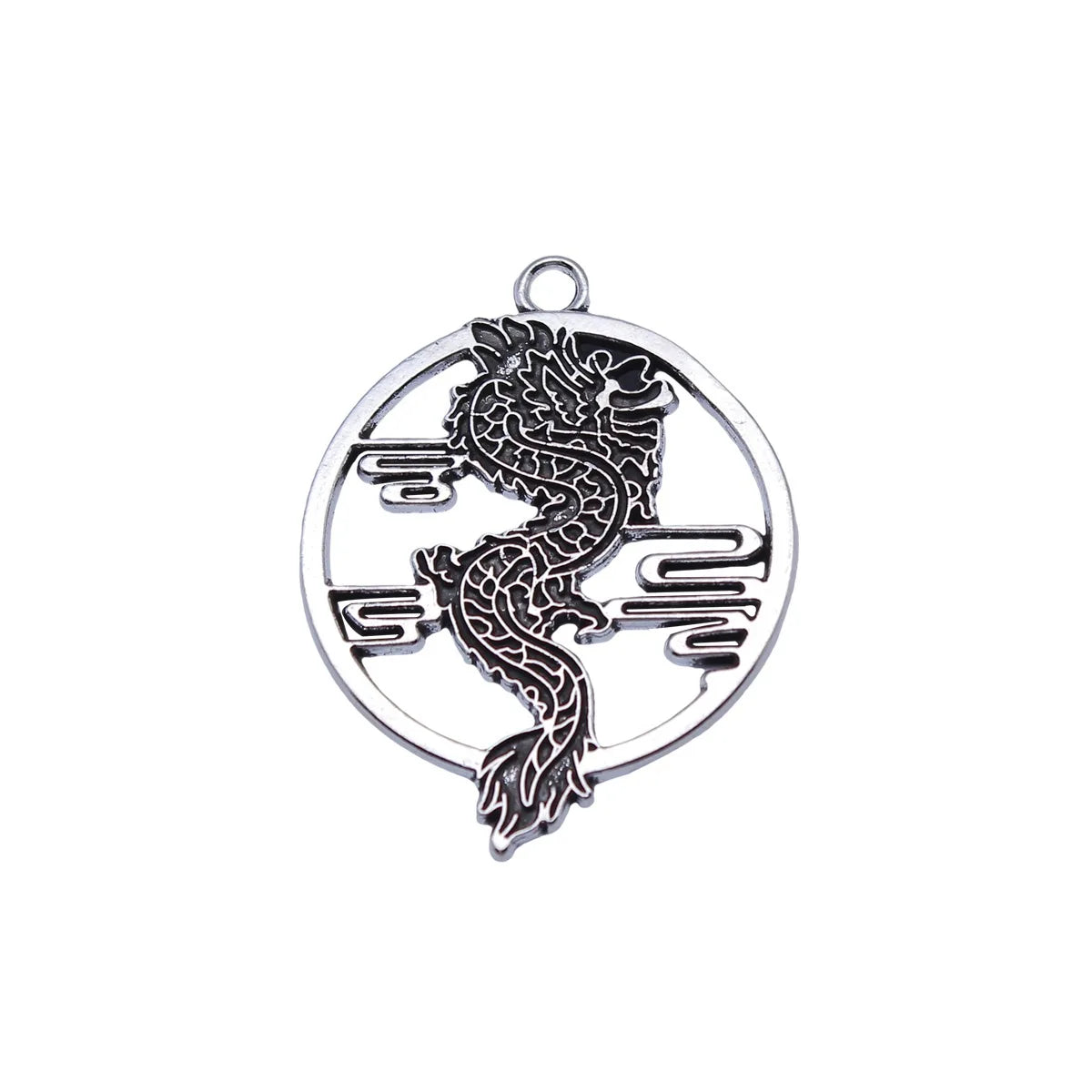 34x27mm 2.9g Antique Silver Zinc Alloy Dragon Cloud Charm Pendant for DIY Necklace Bracelet Jewelry Making
