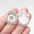 37x22mm 3.8g Multicolor Zinc Alloy Earring Connector Charm for Dangle Earrings DIY Jewelry