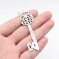 67x22mm 5.1g Multicolor Zinc Alloy Crown Key Charm Pendant for DIY Necklace Jewelry Making