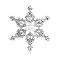 Elegant Alloy Rhinestone Snowflake Star Brooch With Faux Pearl Center, Luxury Lapel Pin Corsage Gift