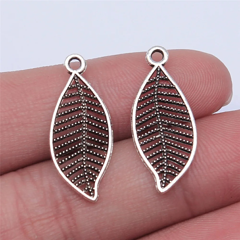 27x11mm 0.6g Multicolor Zinc Alloy Leaf Charm Pendant for DIY Bracelet Necklace Jewelry Making