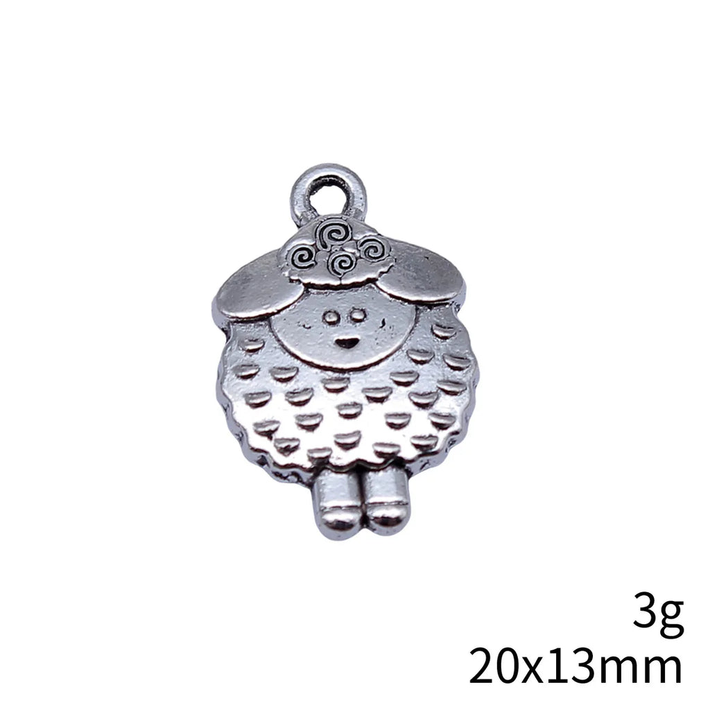 20x13mm 3g Multicolor Zinc Alloy Sheep Charm Pendant for DIY Bracelet Necklace Jewelry Making
