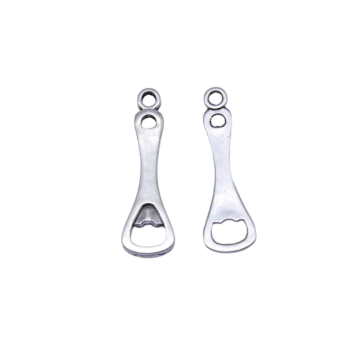 25x7.5mm 0.5g Antique Silver Zinc Alloy Bottle Opener Charm Pendant for DIY Keychain Necklace Jewelry