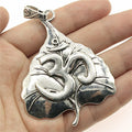 74x56mm 21g Zinc Alloy Bodhi Leaf OM Yoga Symbol Charm Pendant for DIY Necklace Jewelry Making