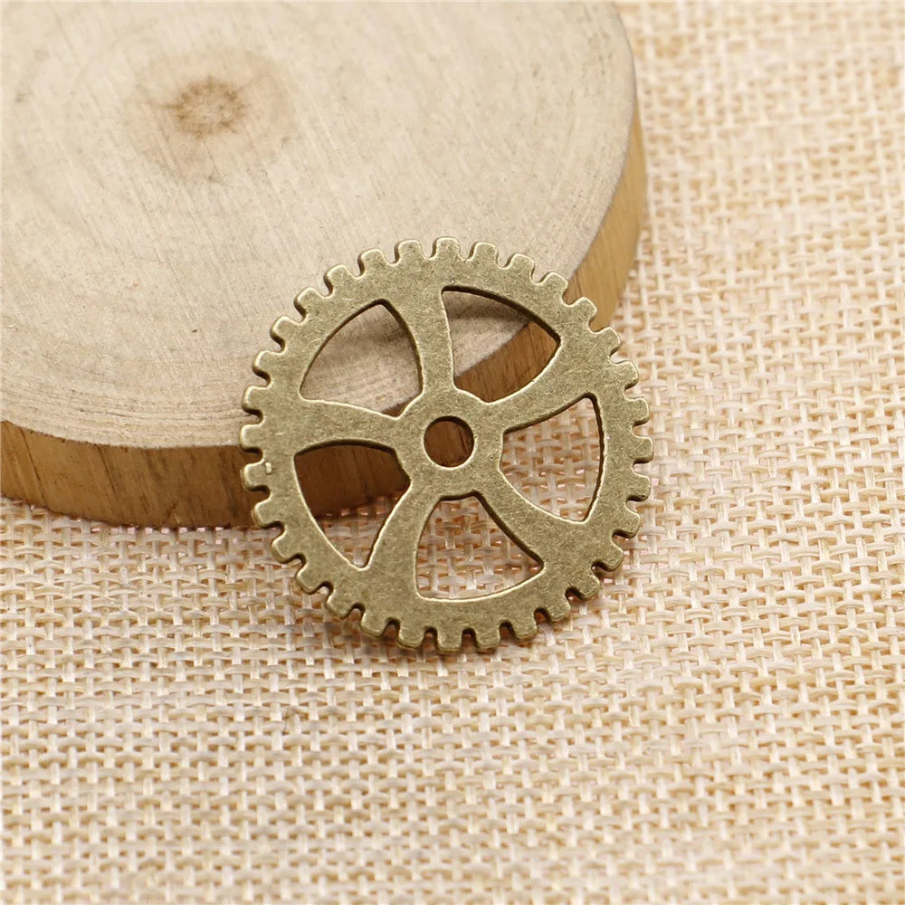 31mm 3.1g Multicolor Zinc Alloy Gear Charm Pendant for DIY Steampunk Necklace Bracelet Jewelry