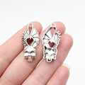 36x16mm 2.2g Multicolor Zinc Alloy Demon Bat Skull Charm Pendant for DIY Gothic Jewelry Making