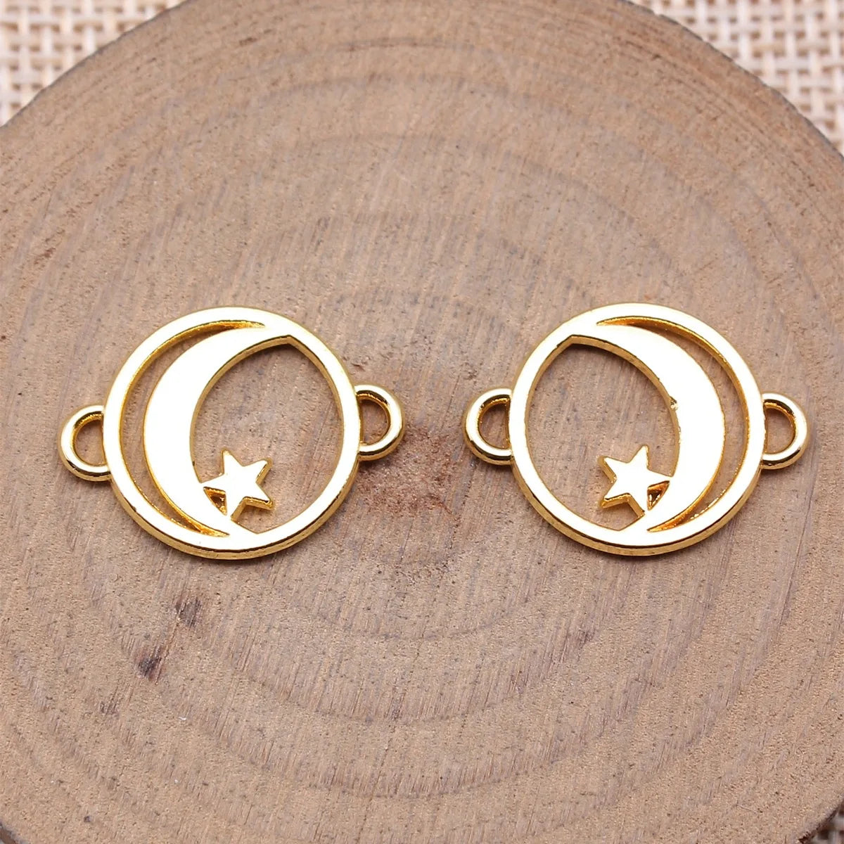 20x16mm 1.1g Zinc Alloy Moon Star Connector Charm Pendant for Necklace Bracelet DIY Jewelry