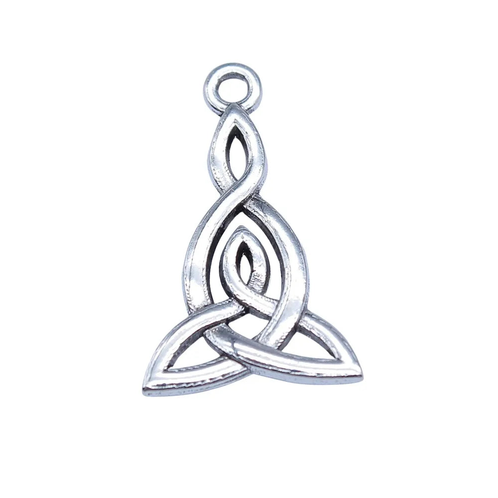 15x25mm 1.2g Multicolor Zinc Alloy Celtic Knot Charm Pendant for DIY Necklace Bracelet Jewelry Making