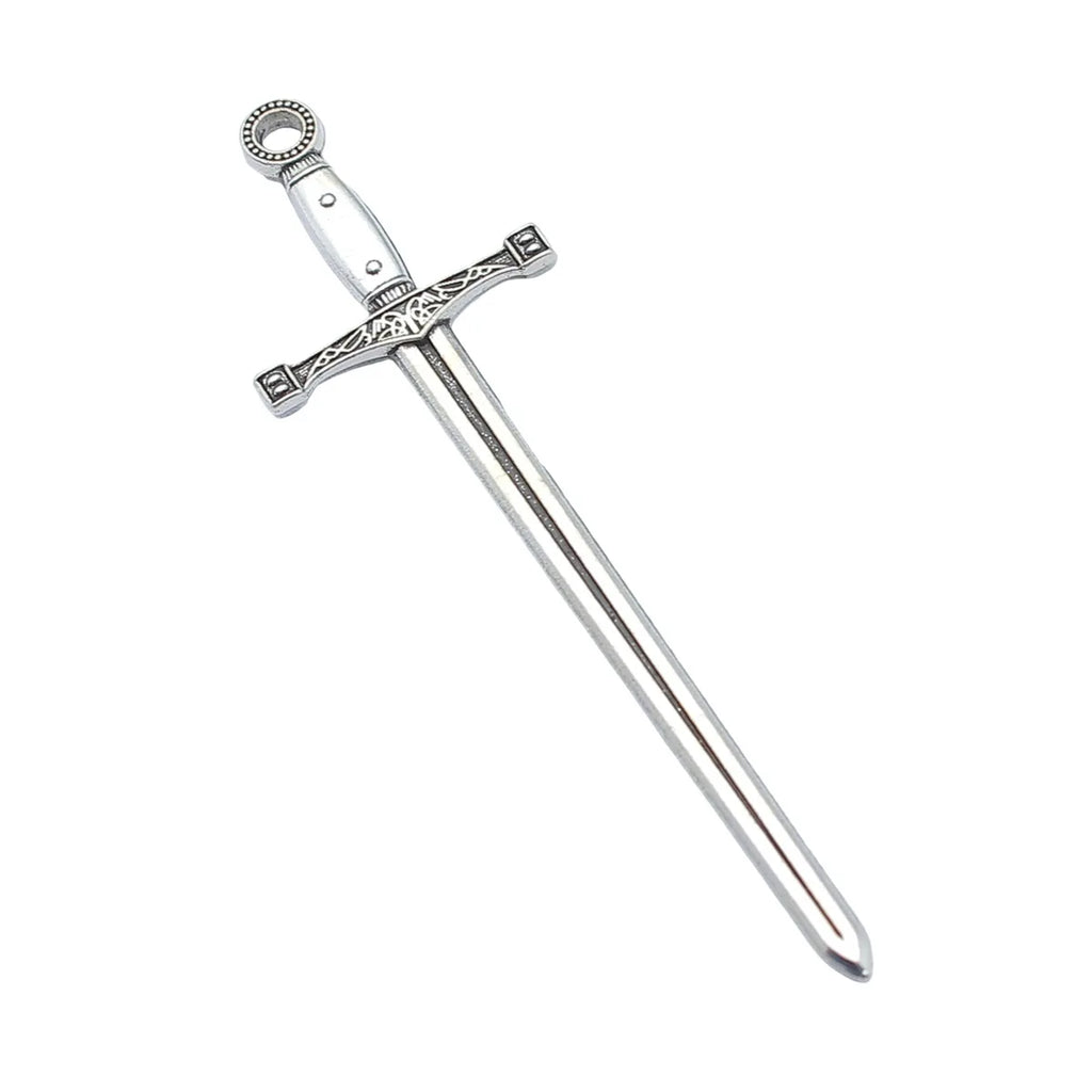 85x24mm 4.7g Multicolor Zinc Alloy Long Sword Charm Pendant for DIY Necklace Keychain Jewelry Making