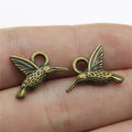 19x15mm 1.5g Multicolor Zinc Alloy Hummingbird Bird Charm Pendant for DIY Necklace Bracelet Jewelry Making