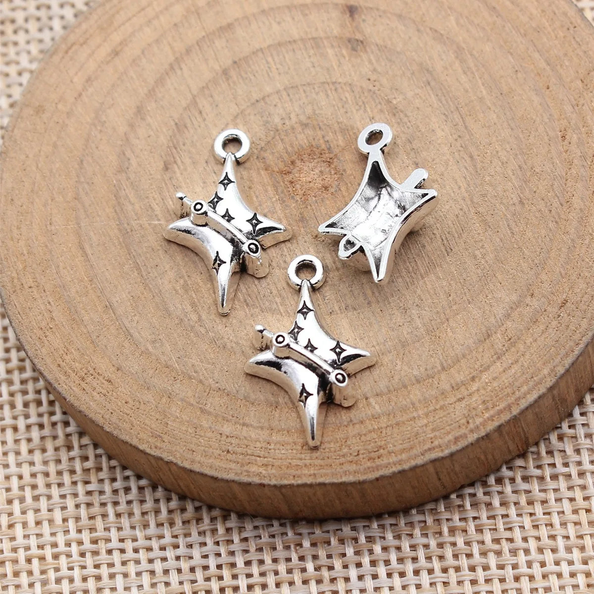 20x13mm 0.87g Multicolor Zinc Alloy Star Charm Pendant for DIY Clothing Jewelry Accessories