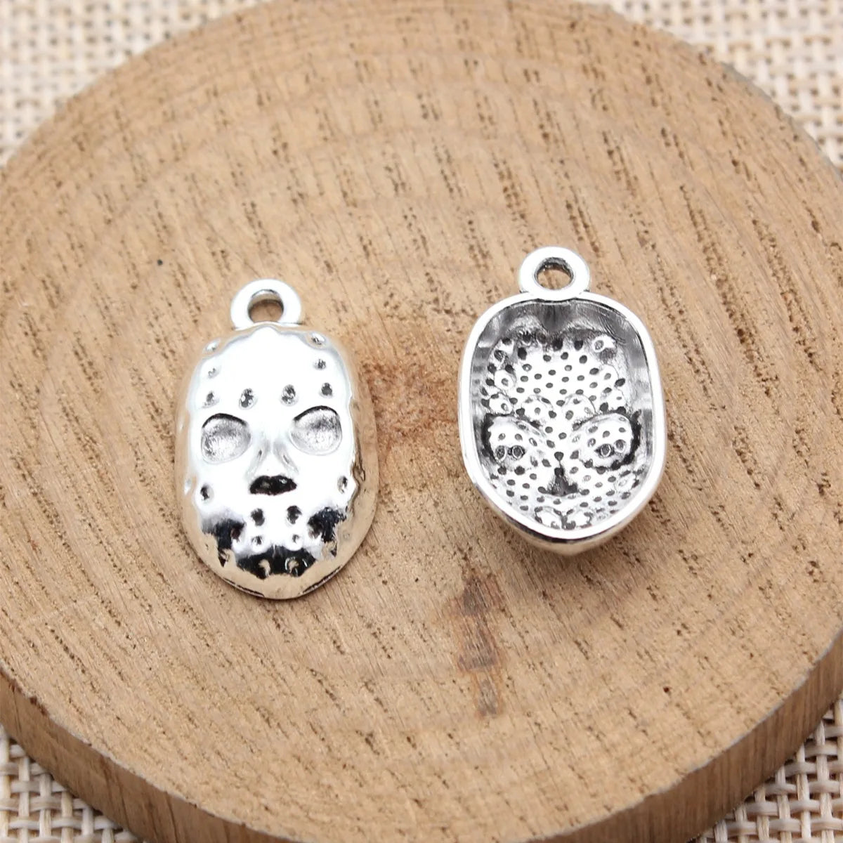 23x13mm 1.78g Antique Silver Zinc Alloy Mask Charm Pendant for DIY Necklace Bracelet Jewelry Making
