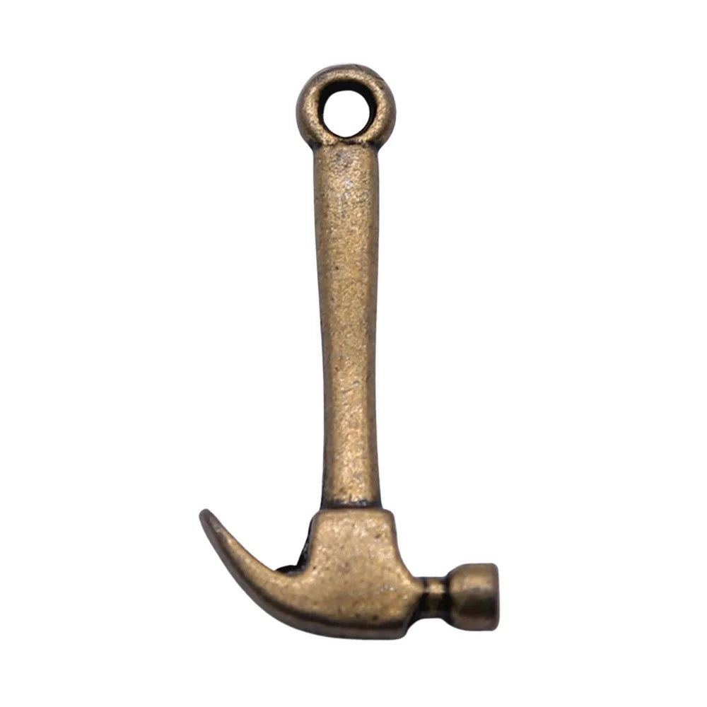 25x12mm 1g Multicolor Zinc Alloy Hammer Charm Pendant for DIY Tool Theme Jewelry Making