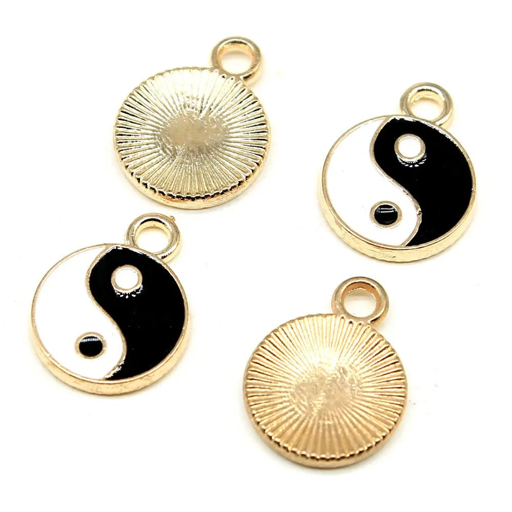12x16mm 1g Zinc Alloy Tai Chi Charm Pendant for DIY Necklace Bracelet Jewelry Making