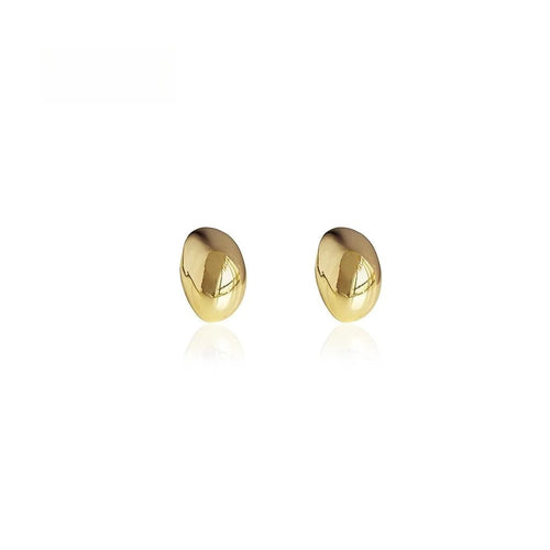 18K Gold Plated Copper Oval Geometric Drop Earrings For Women Light Luxury Summer Jewelry