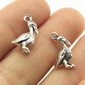 18x9mm 1.2g Antique Silver Zinc Alloy Pelican Bird Charm Pendant for DIY Necklace Bracelet Jewelry
