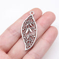 43x17mm 3.1g Antique Silver Zinc Alloy Leaf Charm Pendant for DIY Handmade Jewelry Making