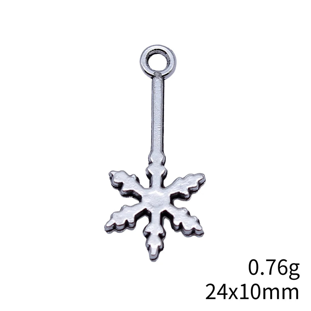 24x10mm 0.76g Antique Silver Zinc Alloy Snowflake Magic Wand Charm Pendant for DIY Necklace Jewelry