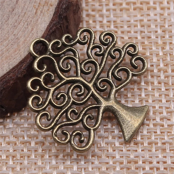 26x26mm 2.1g Multicolor Zinc Alloy Tree of Life Charm Pendant for DIY Necklace Bracelet Making