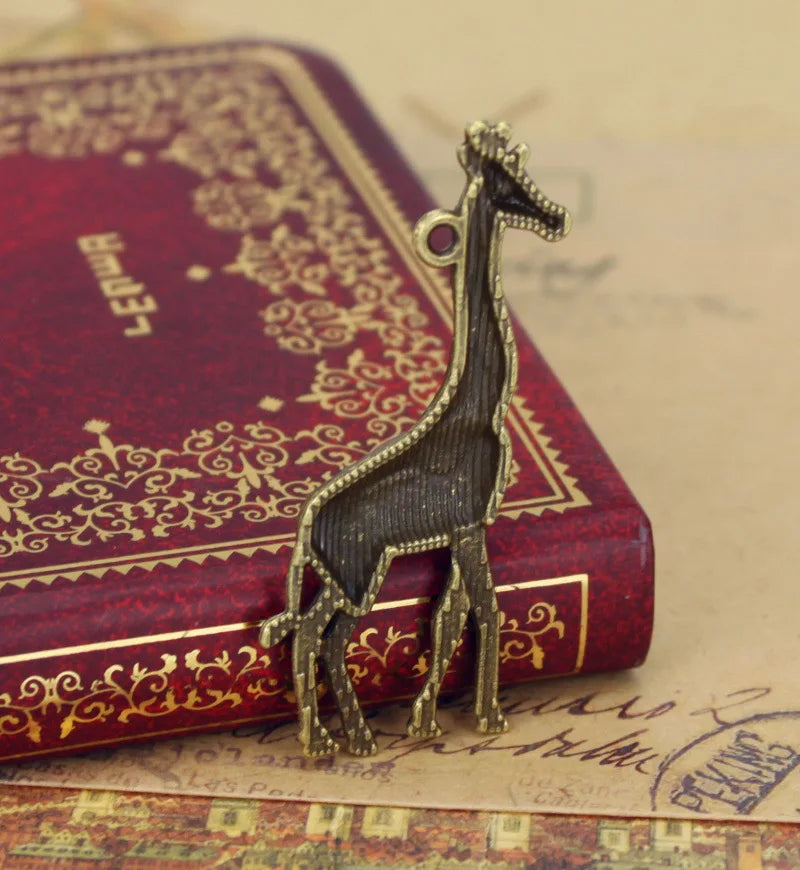 53x21MM Antique Silver Zinc Alloy Giraffe Charm Pendant for DIY Necklace Bracelet Jewelry Making