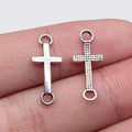 20x8mm 0.45g Antique Silver Zinc Alloy Cross Connector Charm for DIY Bracelet Necklace Jewelry Making
