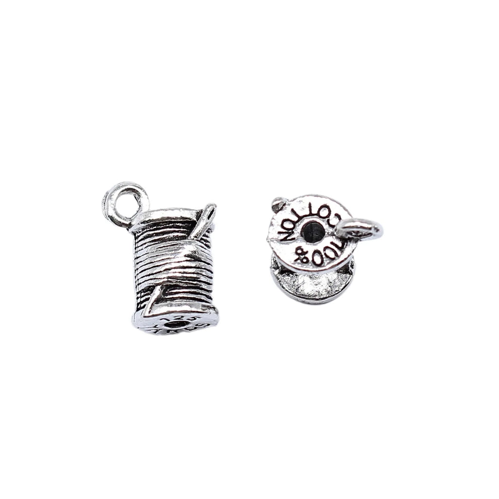 14x10mm 2g Antique Silver Zinc Alloy Yarn Ball Charm Pendant for DIY Knitting Theme Jewelry Making