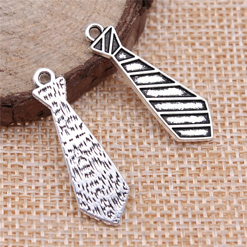 30x9mm 1g Multicolor Zinc Alloy Necktie Charm Pendant for DIY Necklace Bracelet Jewelry Making