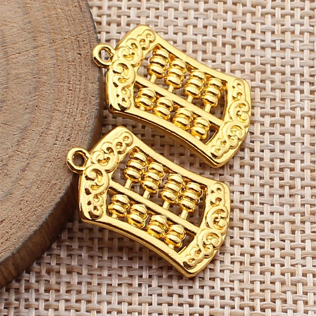 24x14mm 2.6g Multicolor Zinc Alloy Chinese Abacus Charm Pendant for DIY Bracelet Necklace Jewelry Making