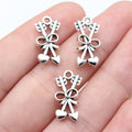 19x9mm 1.1g Antique Silver Zinc Alloy Heart Bow Arrow Butterfly Charm Pendant for DIY Bracelet Necklace