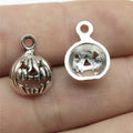 16x12mm 0.8g Antique Silver Zinc Alloy Halloween Pumpkin Charm Pendant for DIY Jewelry Making