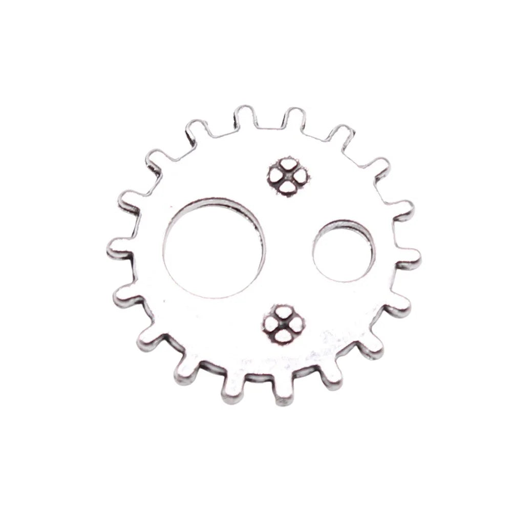 19x19mm 1.8g Multi-Color Zinc Alloy Gear Charm Pendant for Necklace Bracelet DIY Jewelry Making