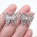 26x23mm 2.3g Antique Silver Zinc Alloy Butterfly Charm Pendant for DIY Necklace Bracelet Making