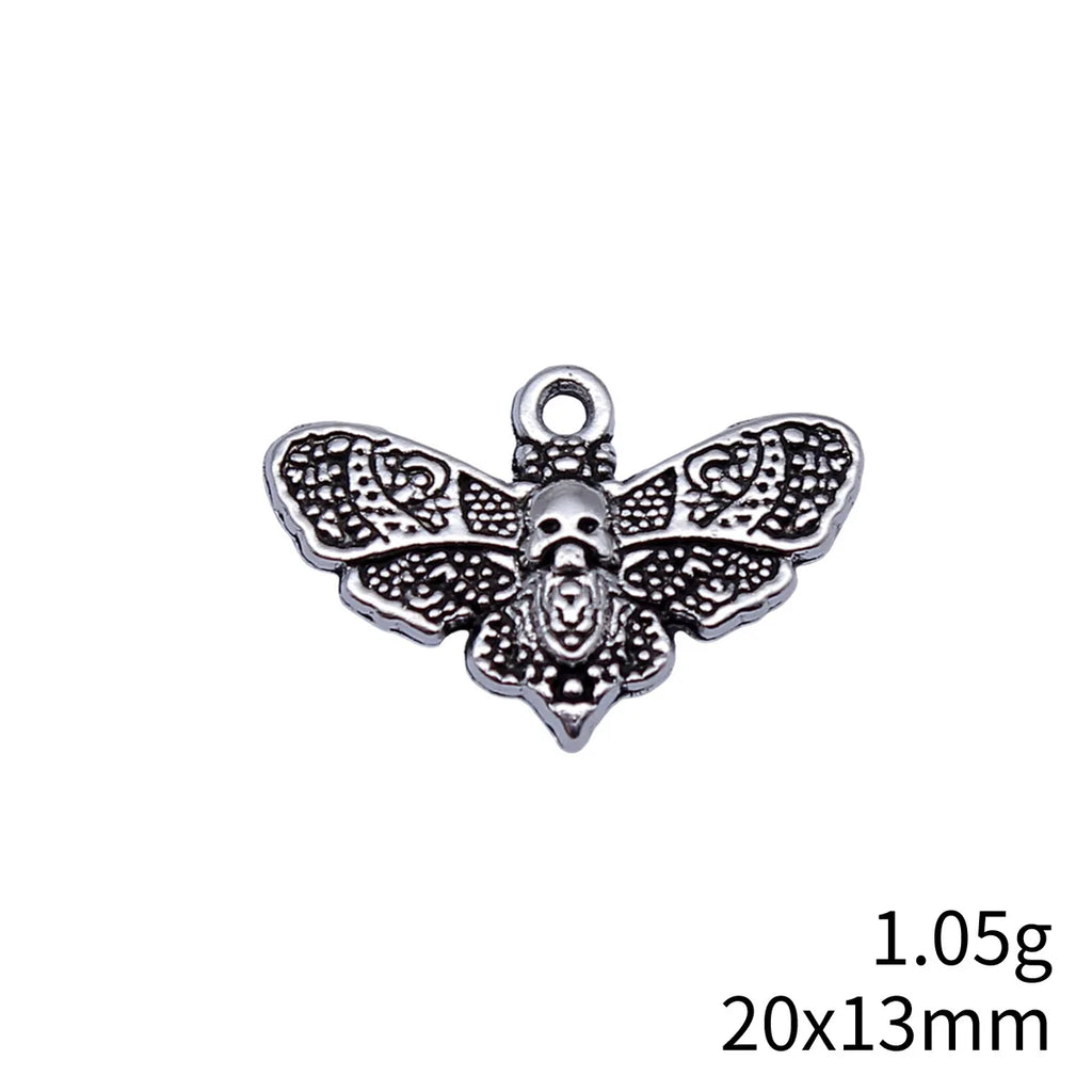 20x13mm 1.05g Multicolor Zinc Alloy Skull Butterfly Charm Pendant for DIY Necklace Bracelet Making