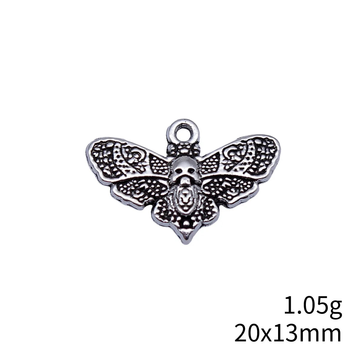 20x13mm 1.05g Multicolor Zinc Alloy Skull Butterfly Charm Pendant for DIY Necklace Bracelet Making