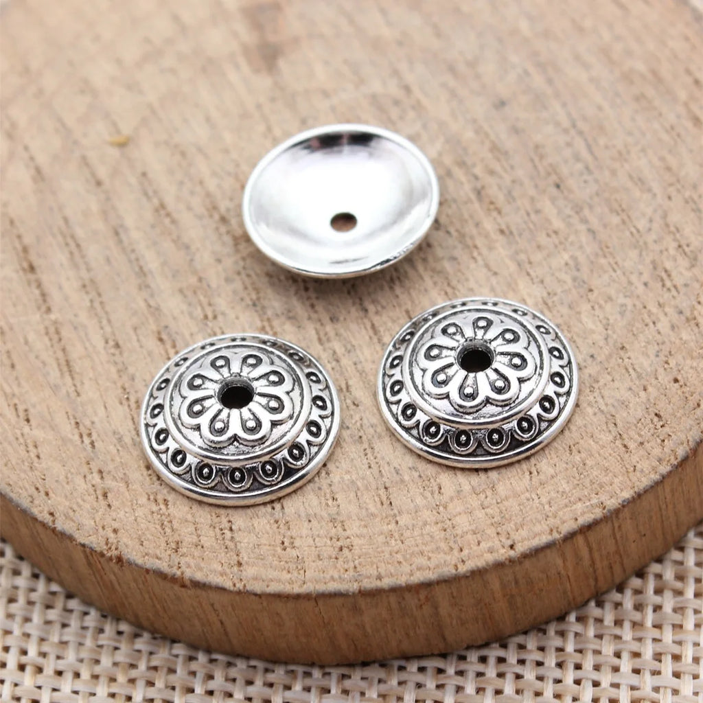 14x14x3.8mm 0.88g Multi Color Zinc Alloy Flower Bead Caps Jewelry Findings for DIY Bead Jewelry Making