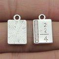 10x17mm 1.4g Antique Silver Zinc Alloy Math Textbook Charm Pendant for DIY Necklace Bracelet Making