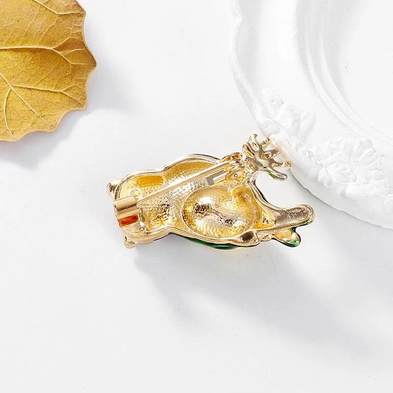 Cute Enamel Owl Brooch With Crystal Belly, Colorful Alloy Animal Lapel Pin For Cardigan Shawl Gift