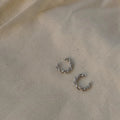 Minimalist Copper C Shape Hoop Earrings Fashion Commuter Ear Cuff Clip Light Luxury Jewelry