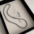 Luxury Gray Round Glass Pearl Necklace For Women Minimalist Geometric Choker Jewelry