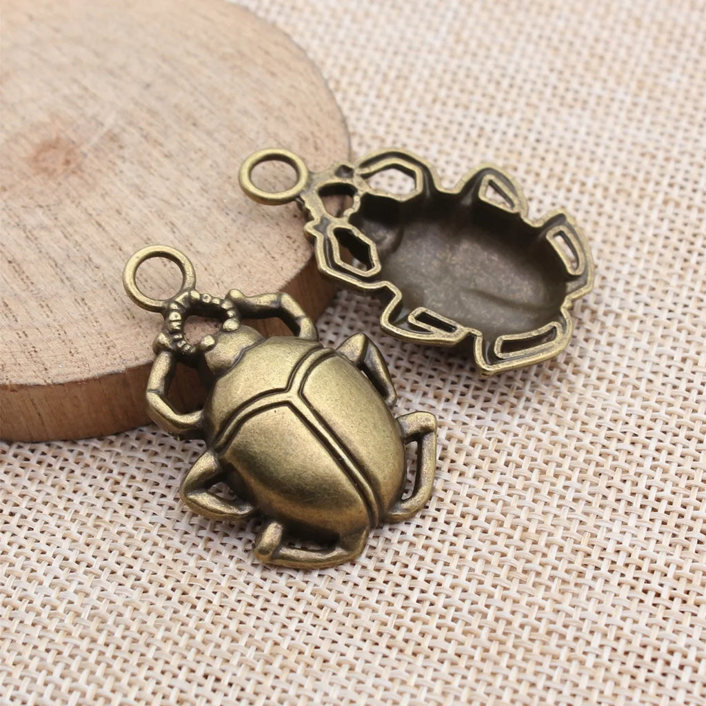 40x27mm 7.1g Multicolor Zinc Alloy Beetle Charm Pendant for DIY Necklace Bracelet Jewelry Making