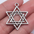 33x26mm 2.9g Multicolor Zinc Alloy Hexagram Star Charm Pendant for DIY Necklace Bracelet Making