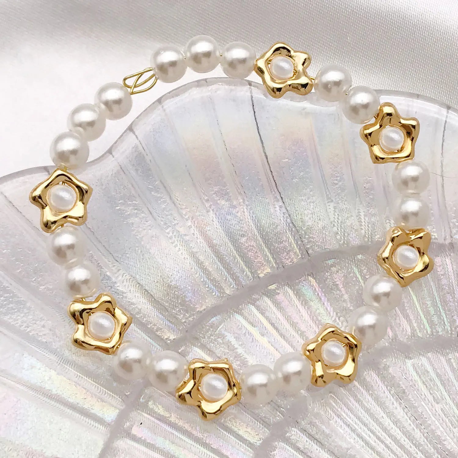 18K Gold Plated Copper 3D Plumeria Egg Flower Bead Caps for DIY Bracelets Necklaces