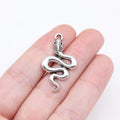 30x18mm 1.9g Antique Silver Zinc Alloy Snake Charm Pendant for DIY Necklace Bracelet Jewelry Making